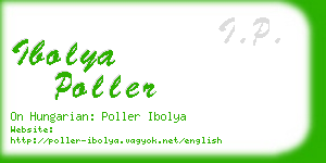 ibolya poller business card